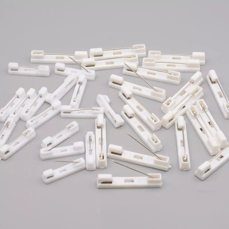 名牌DIY 別針 簡針 胸針徽章 別針胸針 安全胸針 保險胸針 別針座 底座胸針 扣針 胸花材料 飾品配件 1包50個