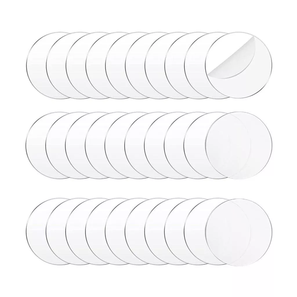 30件透明空白壓克力圓片,3mm厚有5cm, 7.5cm 和10cm 可選, 適合情人節、復活節 Diy 裝飾、手工藝品