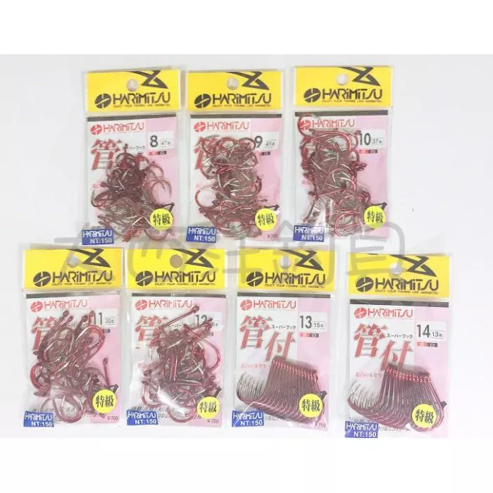 大西洋釣具 HARIMITSU 特級管付チヌ (紅+白尖鋒) 雙色鉤 千又鉤 基努鉤 チヌ鉤