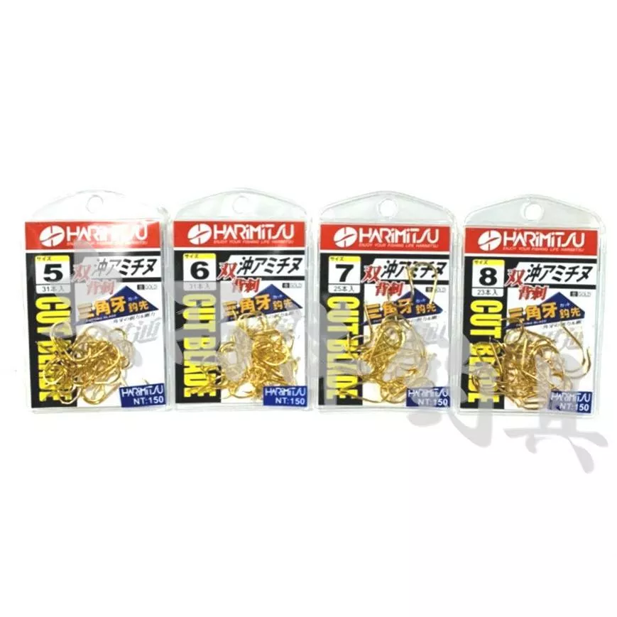 大西洋釣具 HARIMITSU 雙背刺 沖アミチヌ 三角牙鉤先 金鉤 千又鉤 基努鉤 チヌ鉤