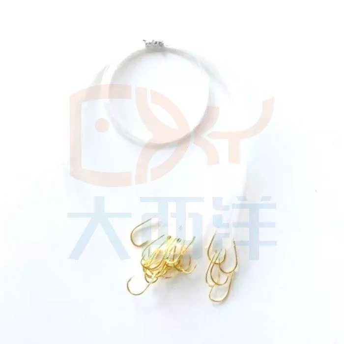大西洋釣具 黃雞子線鉤 金鉤子線 黃雞釣組 子線鉤 (包)