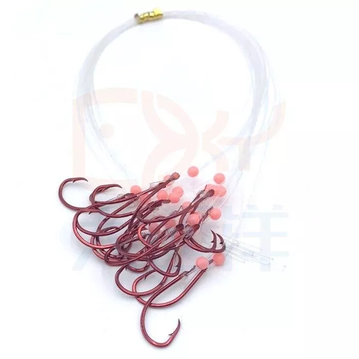 大西洋釣具 赤馬子線鉤 ムツmutsu 木芝鉤 日本鈎 底棲 金鉤子線 子線鉤 赤鯮子線鉤 赤馬 底棲敲底必備