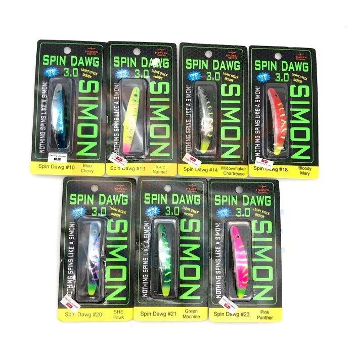 大西洋釣具 HAWKEN FISHING 彎彎魚 SPIN DAWG 3.0 美國弓角 中通弓角 旋轉魚 阿兵哥釣組