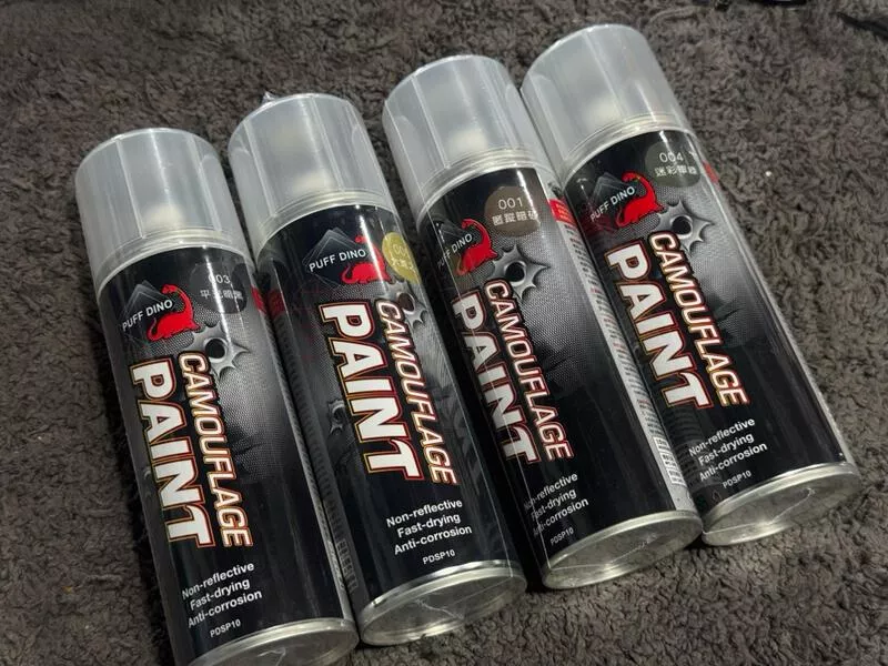 *現貨屋*恐龍瓦斯 恐龍噴漆 黑 綠 沙 生存遊戲 補漆 迷彩