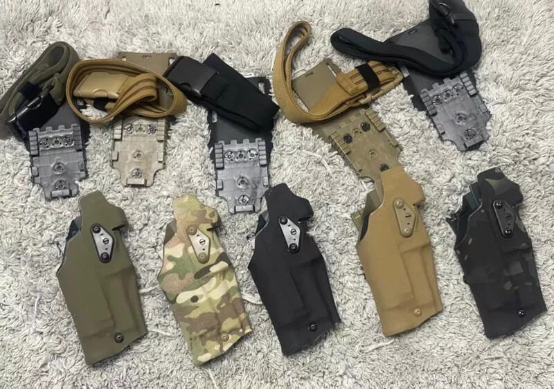 *現貨屋*6354 G17 X300槍燈 戰術硬殼槍套 腰掛綁腿 QLS快拆 克拉克 G18 G19 槍燈槍套