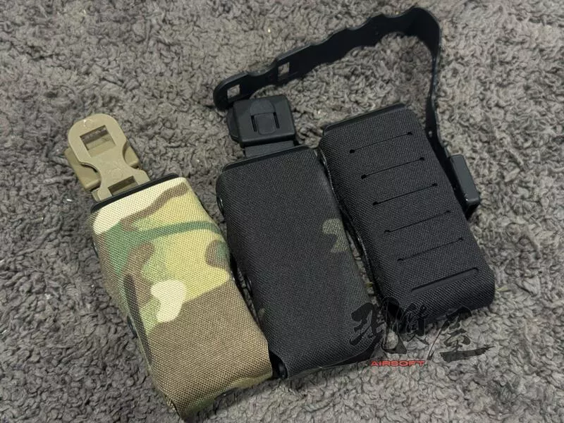 *現貨屋*9mm 手槍 快拔套 彈匣袋 生存遊戲 GLOCK HICAPA RG MC 黑多地