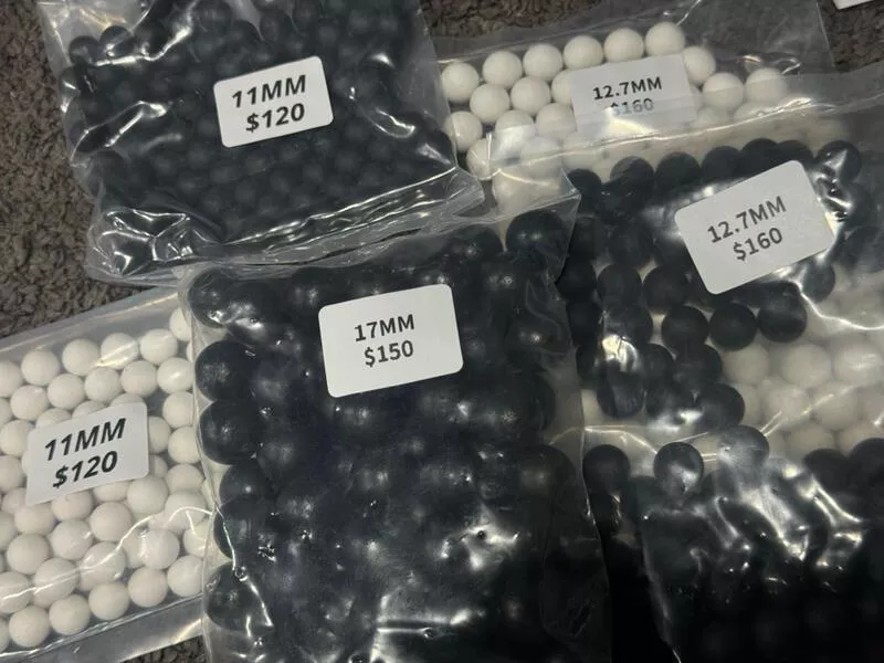 *現貨屋*11mm 12.7mm 17mm 鎮暴彈 黑彈 白彈 hdr50 g17 ppq hdb68