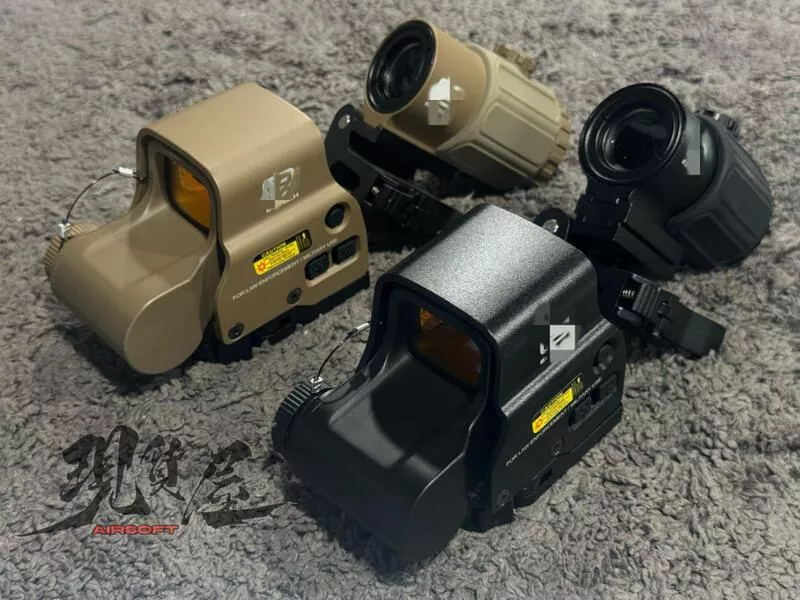 *現貨屋*EOTECH風格 烤漆沙色 EXPS G43 三倍側翻 內紅點 三倍鏡 558