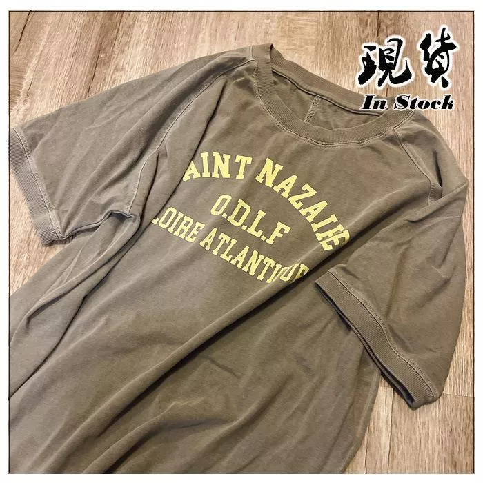 現貨│韓國進口×韓製 復古洗舊美式風字母印花 水洗做舊刷色短袖T恤4373