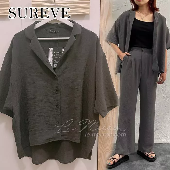 現貨│日單SUREVE 機能性快乾涼感 紋理感短袖襯衫 開衫#4435特