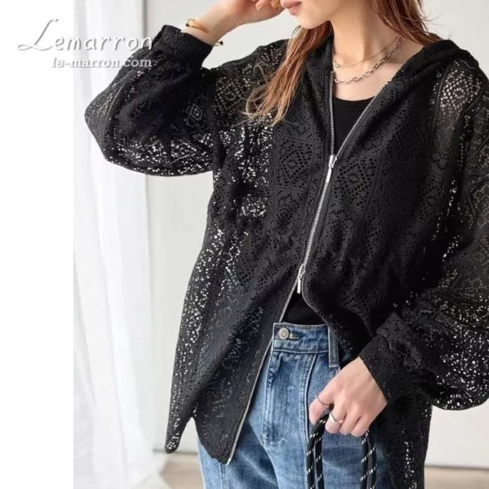 現貨│日單Classical Elf JaVa 奢華滿版蕾絲連帽外套#4457特