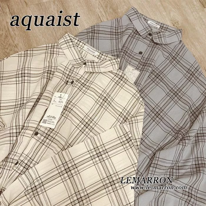 現貨│日單aquaist 質感很好~日系格紋襯衫 基本款百搭#4463特