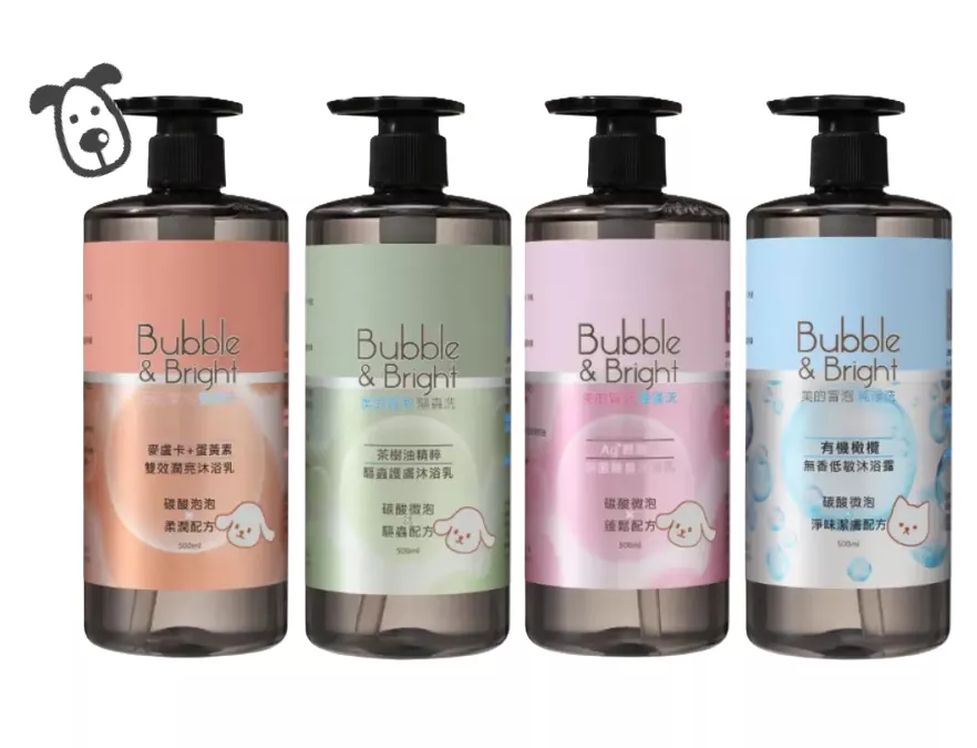 Bubble Bright 美的冒泡 犬用 碳酸沐浴乳 500ml 天然碳酸洗毛精