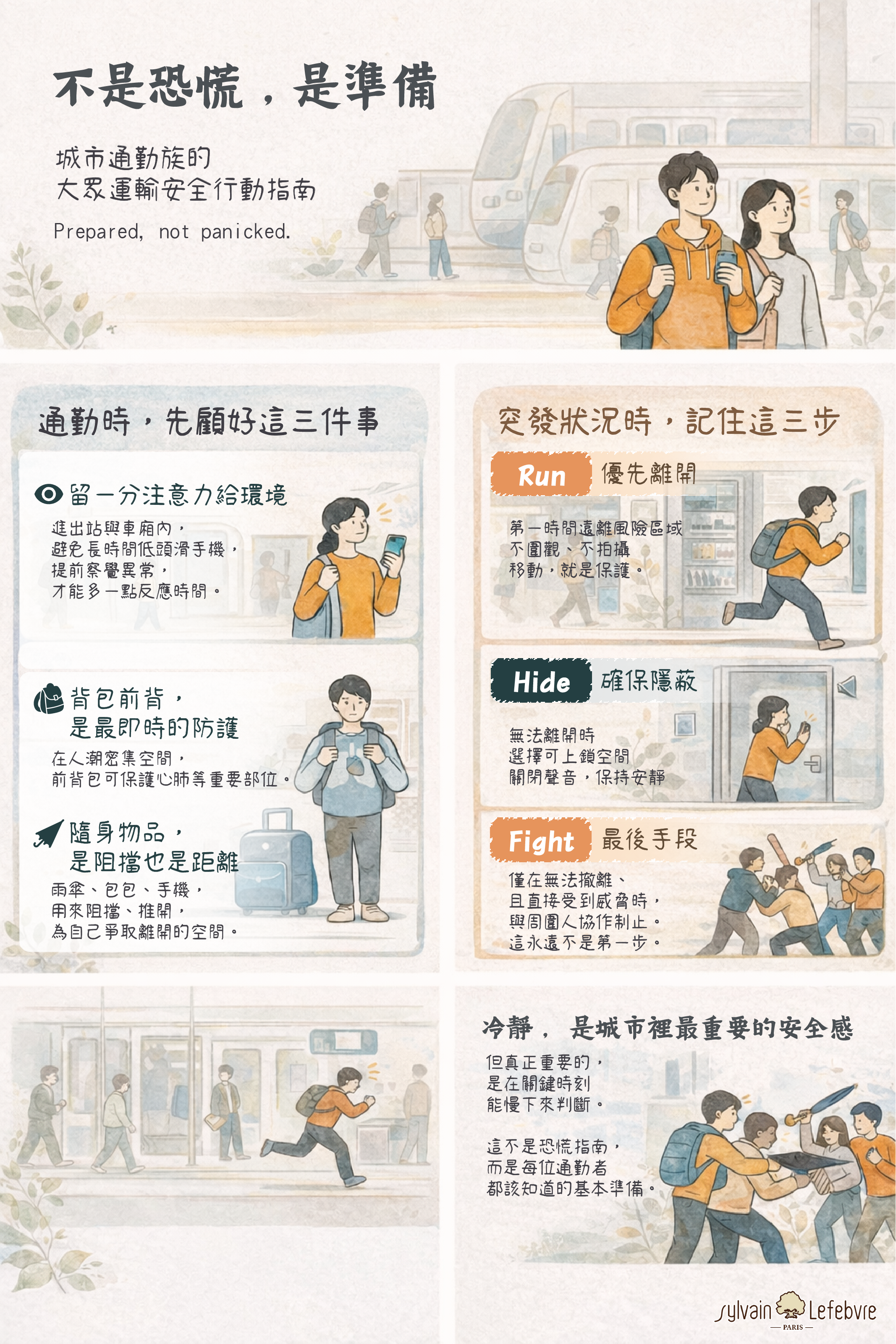 ✨不是恐慌，是準備✨ 城市通勤族的捷運安全行動指南