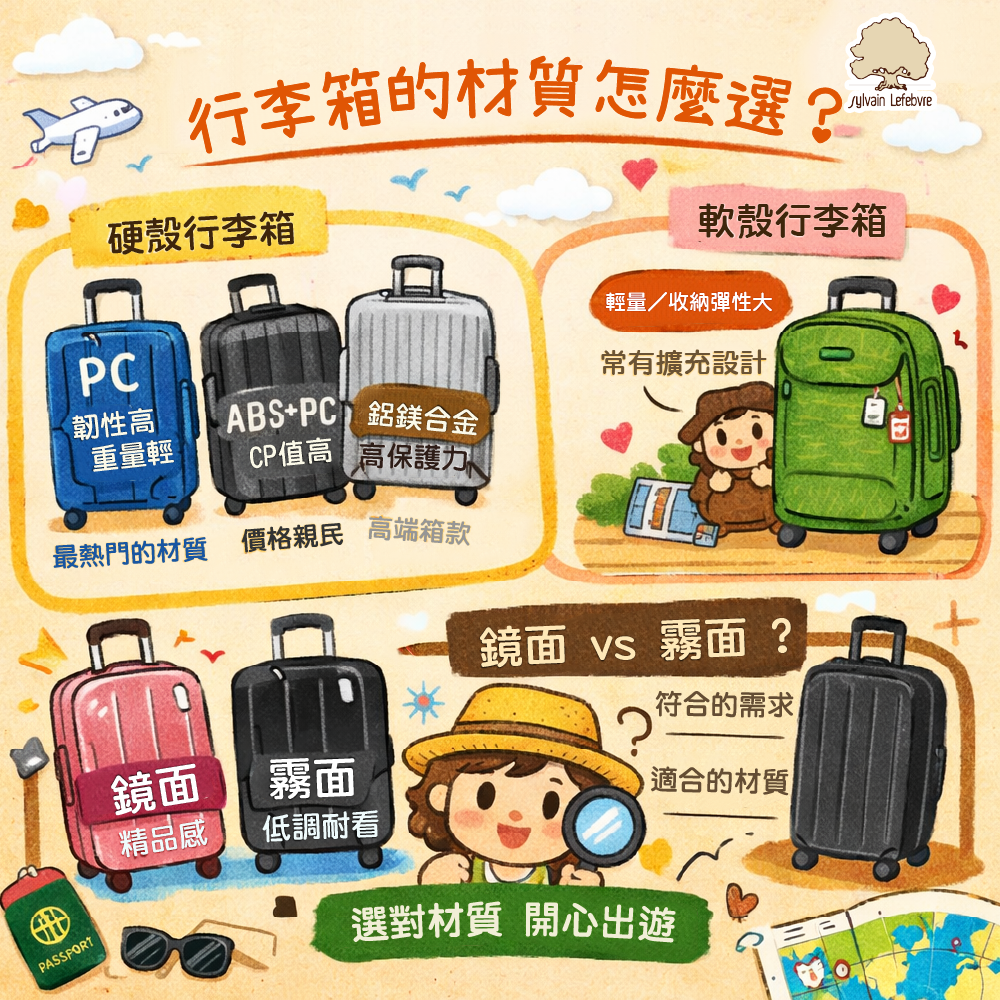 行李箱材質怎麼選？一次看懂硬殼、軟殼的差別