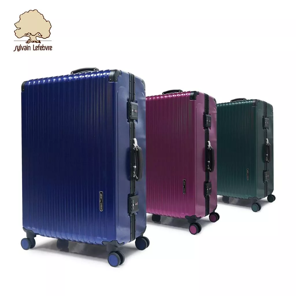 法尼斯系列｜仿古皮革提把鋁合金細密框旅行箱