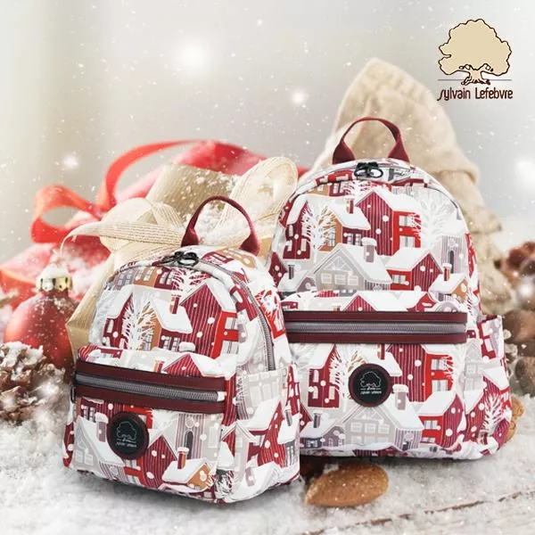 花藝樂曲系列｜聖誕禮讚輕量休閒後背包(大款)