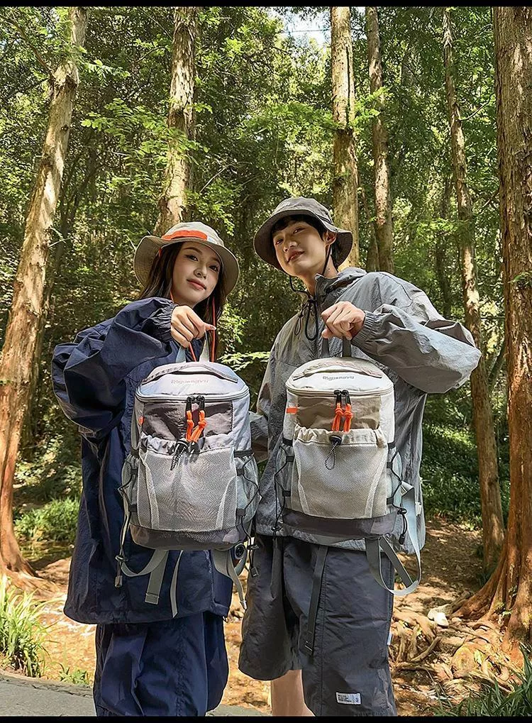 尼龍防刮戶外健行登山包休閒旅行雙肩包後背包