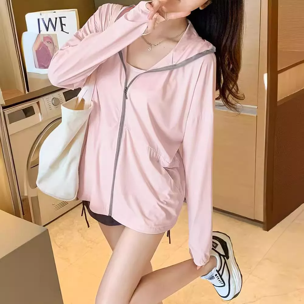 冰絲薄款透氣涼感防曬衣女夏季防紫外線防曬外套