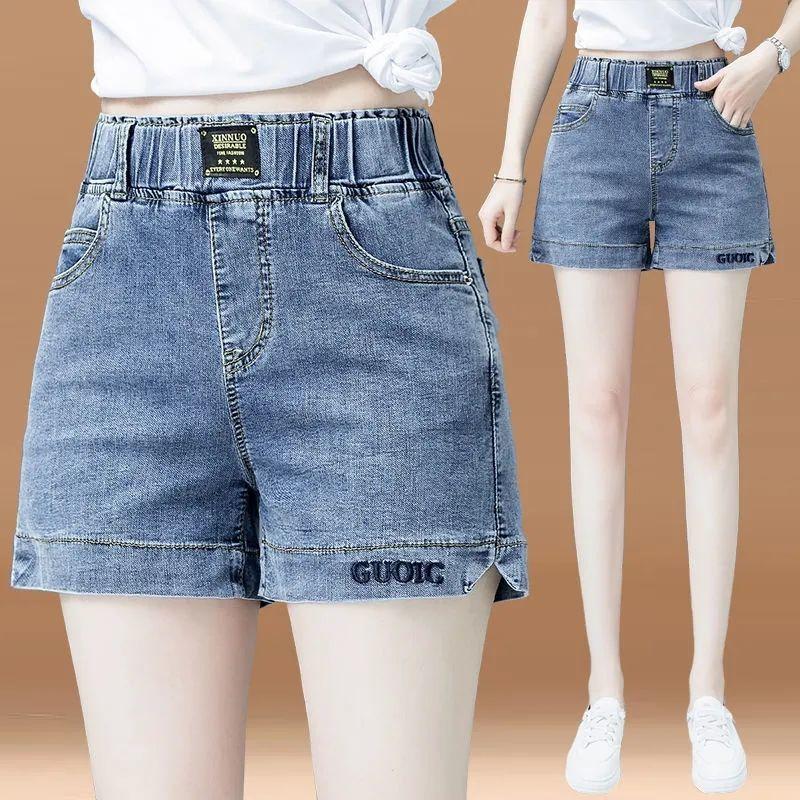 韓系高腰牛仔短褲女夏季新款顯瘦修身百搭丹寧熱褲休閒褲外穿短褲