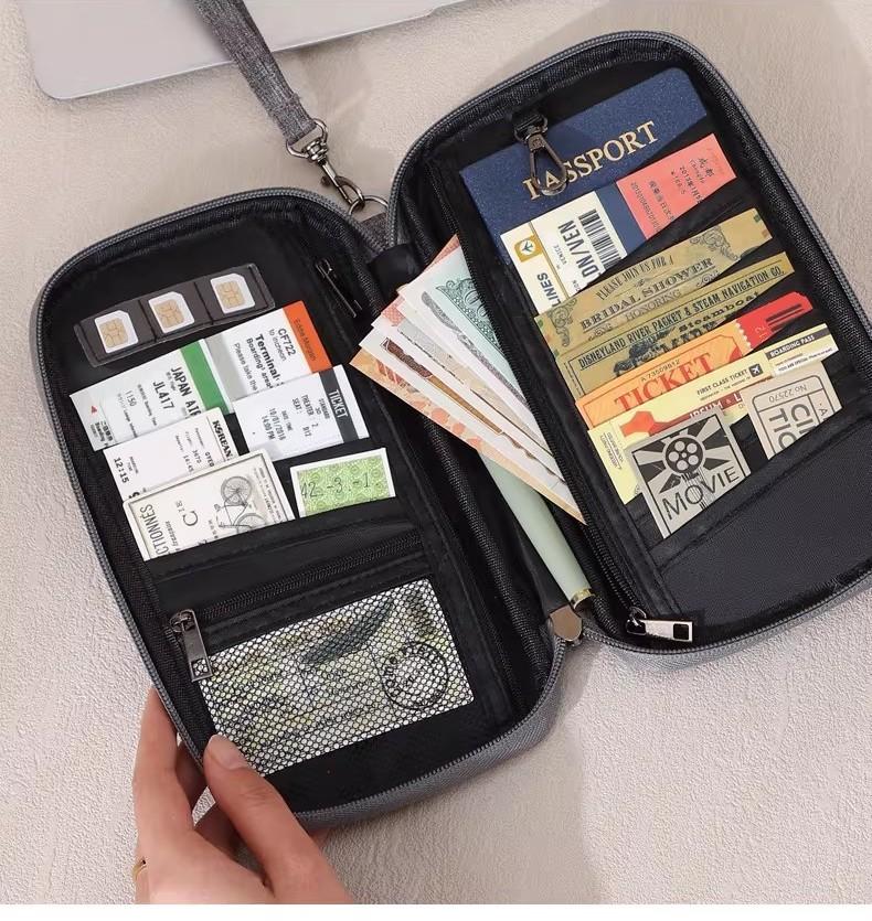 RFID 防盜刷旅行證件收納包護照夾多卡位大容量多功能收納包