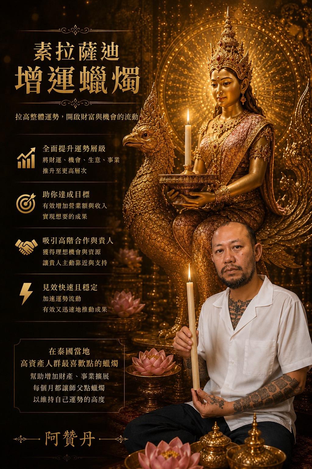 🕯️阿贊丹 素拉薩迪增運蠟燭