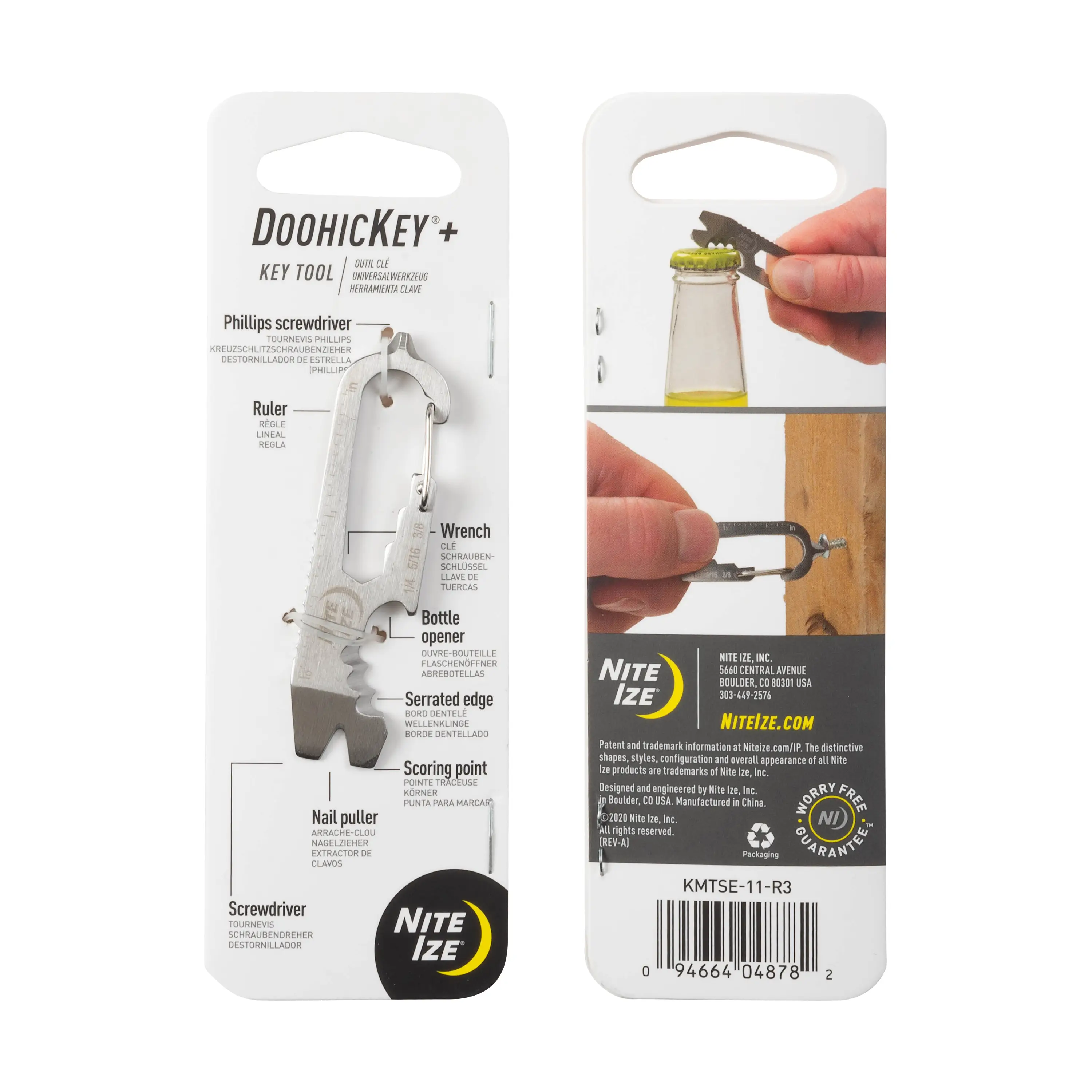 NITE IZE DoohicKey®+ Key Tool 不鏽鋼多功能鑰匙工具