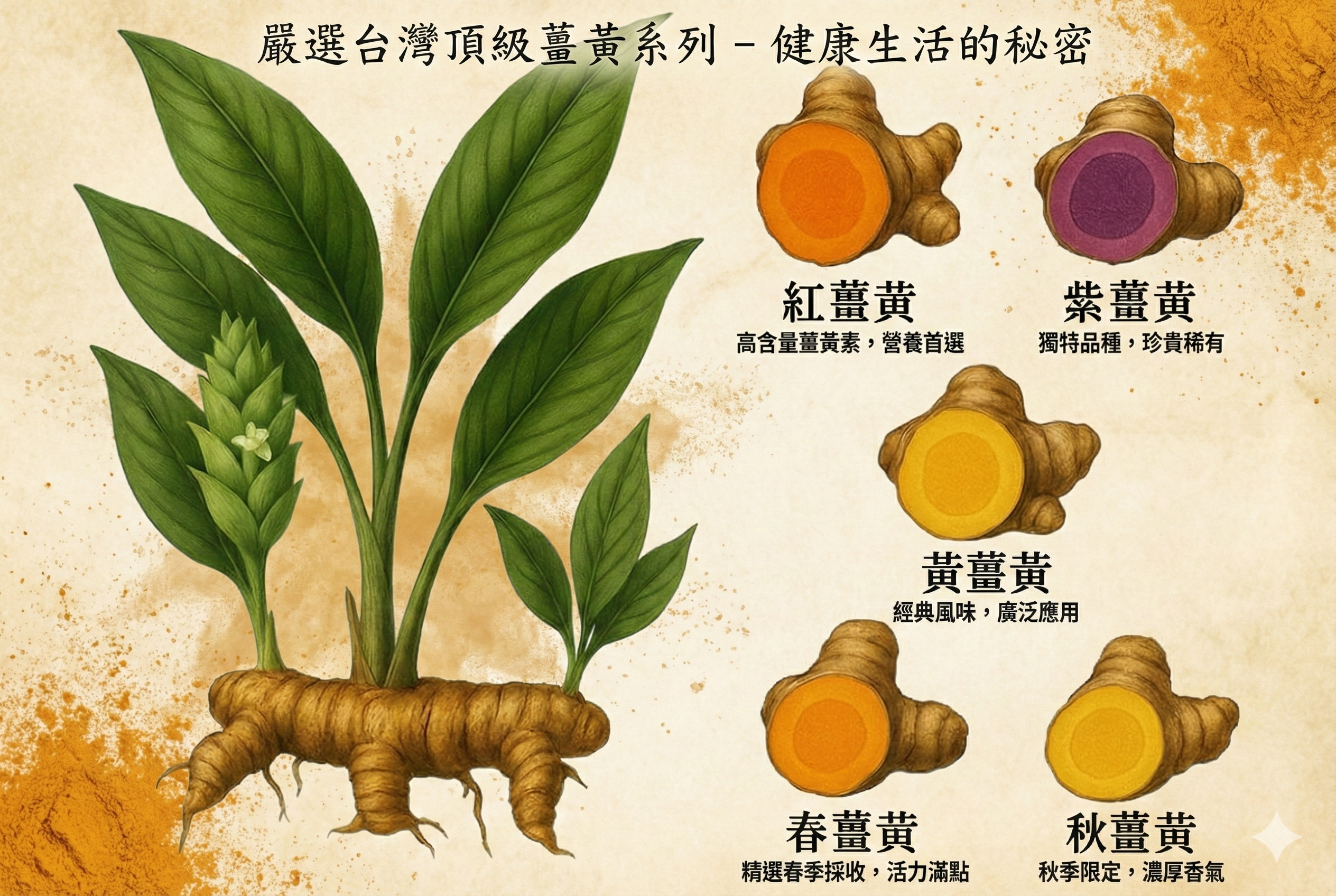 認識薑黃的品種