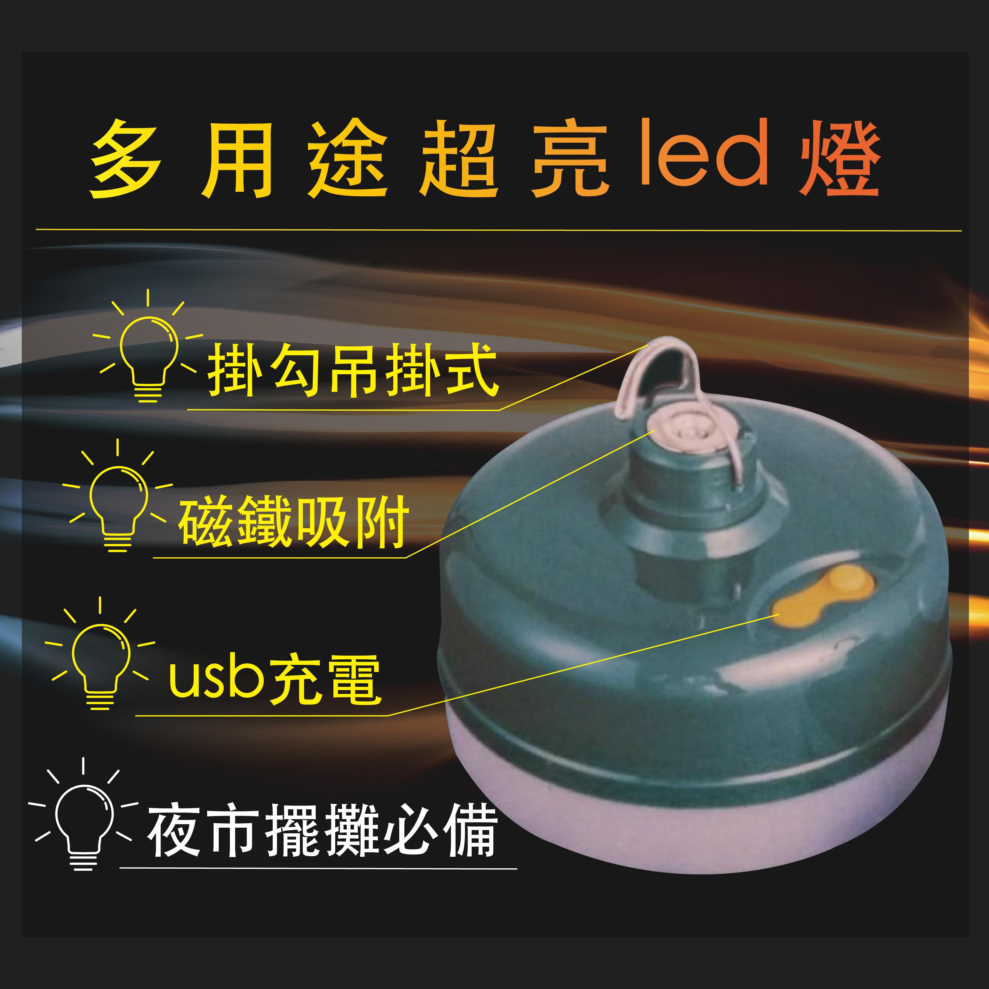 兩顆免運/12W/36W多用途超亮led燈 usb充電 多用途燈 磁鐵吸附 掛勾吊掛式  手提