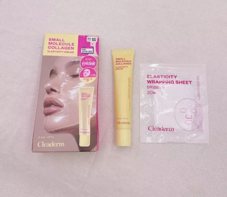 【薇娜韓妝】韓國Daiso大創 Cleadrem 低分子膠原蛋白緊緻彈力霜40ml+20片面膜超值組