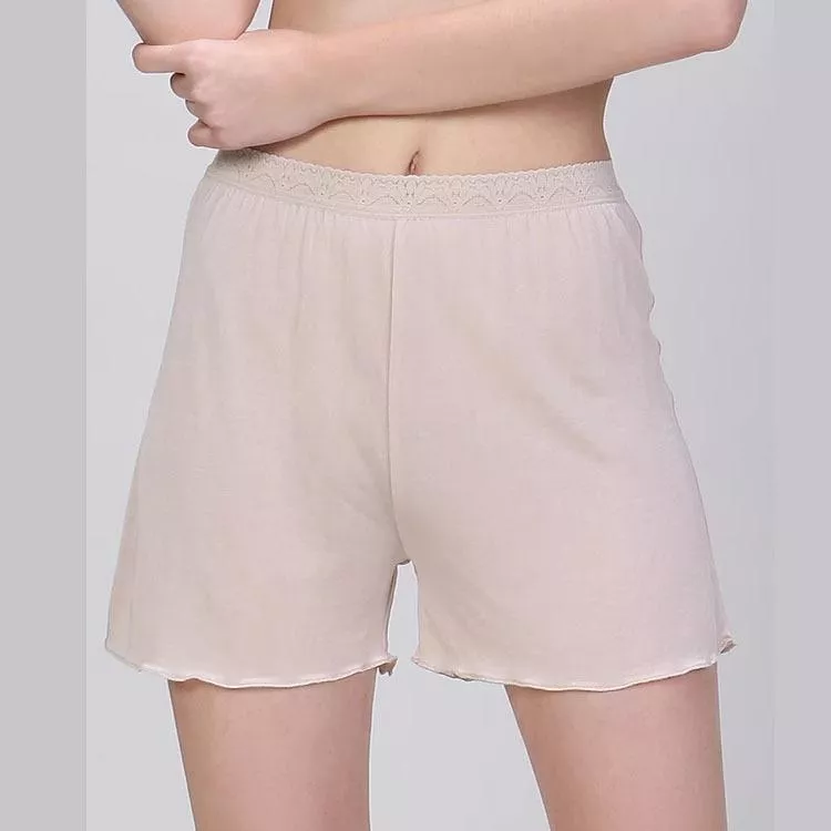 真絲安全褲100%桑蠶絲打底褲三分褲寬鬆防走光襯褲睡褲