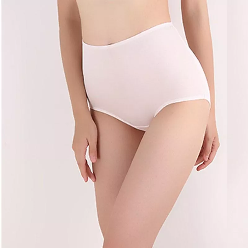 100%蠶絲真絲内褲頂級42針超細柔包臀高腰三角褲純色內褲桑蠶絲三角褲