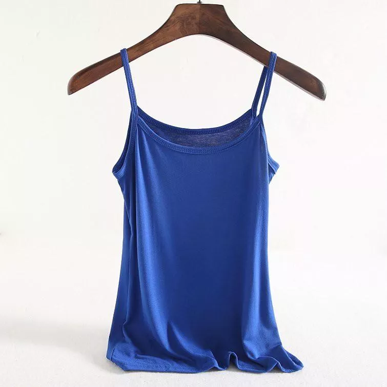 莫代爾吊帶背心細肩帶内搭薄大碼無袖短款小背心