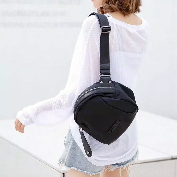 外銷款-官方正品真皮防水牛津布小包貝殼包斜背包單肩包