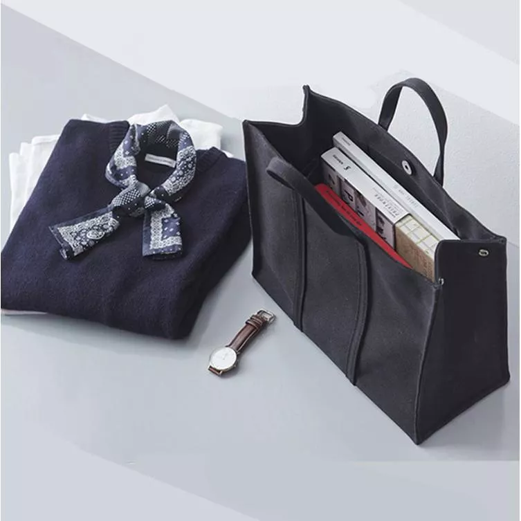 外銷款-簡約商務公文包帆布手提文件包百搭休閒學生書包A4文件袋