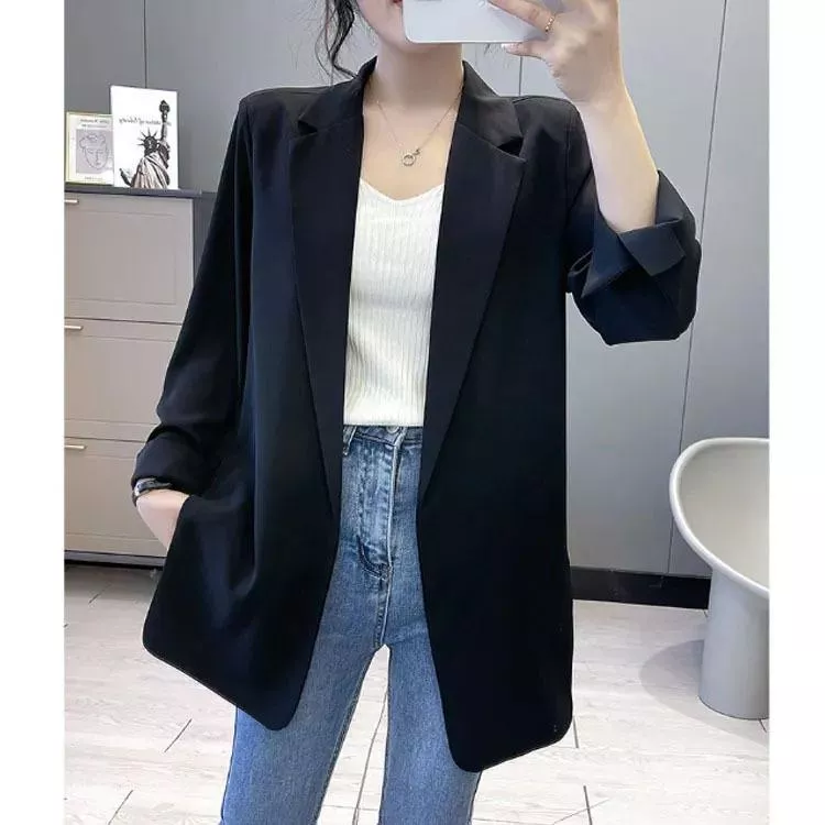 西裝薄外套防曬薄外套雪紡小西裝外套