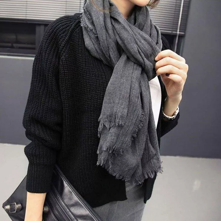 純色圍巾防曬保暖披肩男女圍巾