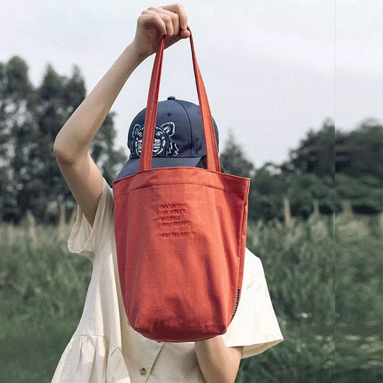 日系帆布包韓版文藝單肩包手提帆布袋