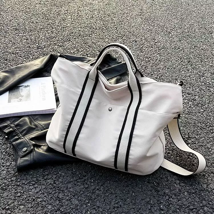 輕便防潑水牛津布包大容量托特包單肩斜背包