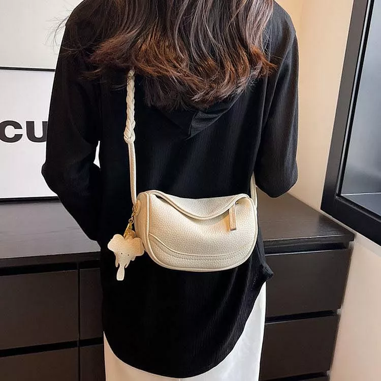 韓版復古真皮馬鞍包斜背包單肩包