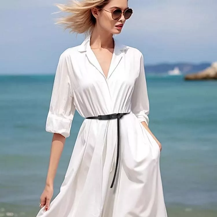 牛皮腰帶百搭腰鏈收腰細皮帶