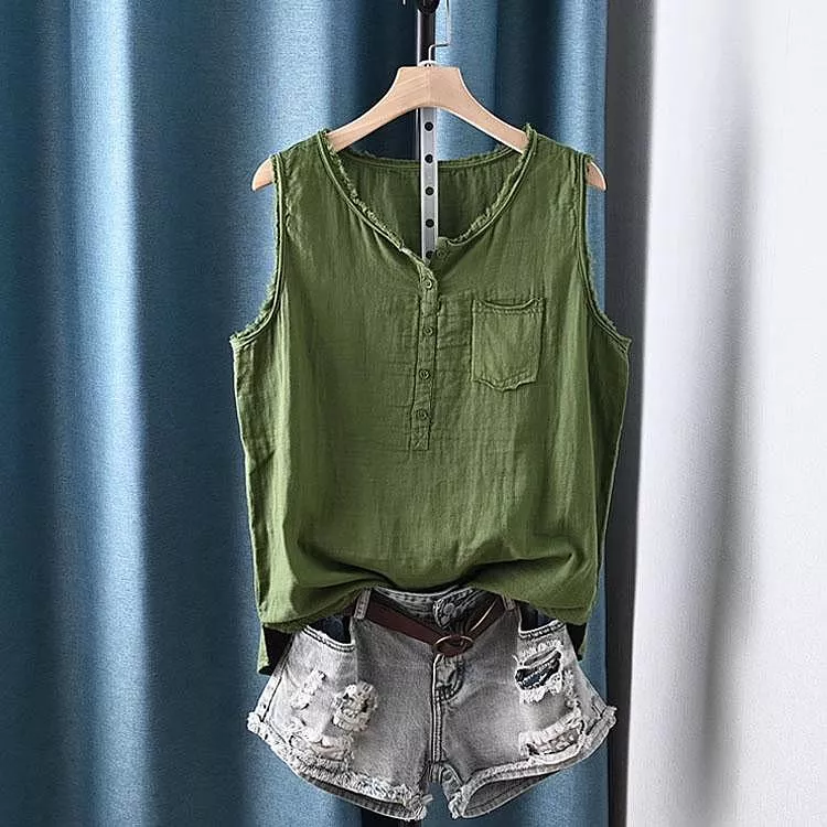 圓領無袖休閒背心工字内搭吊帶上衣