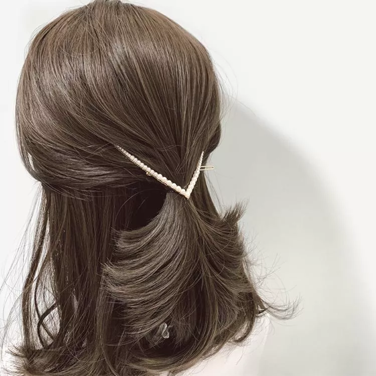 髮飾髮夾法式復古珍珠頭飾邊夾