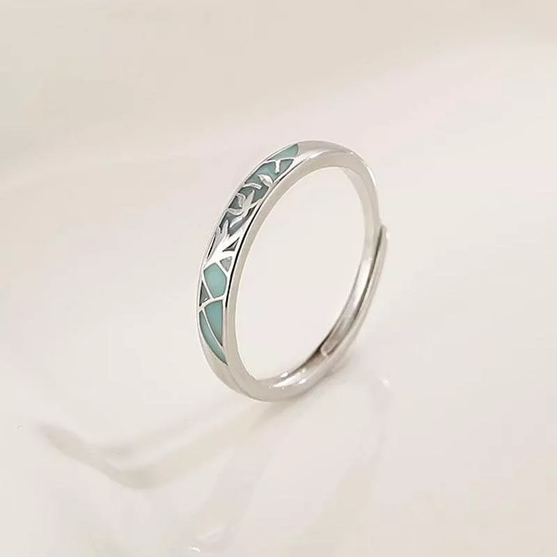 純銀開口戒高質感設計款蘭花戒指情人節禮物