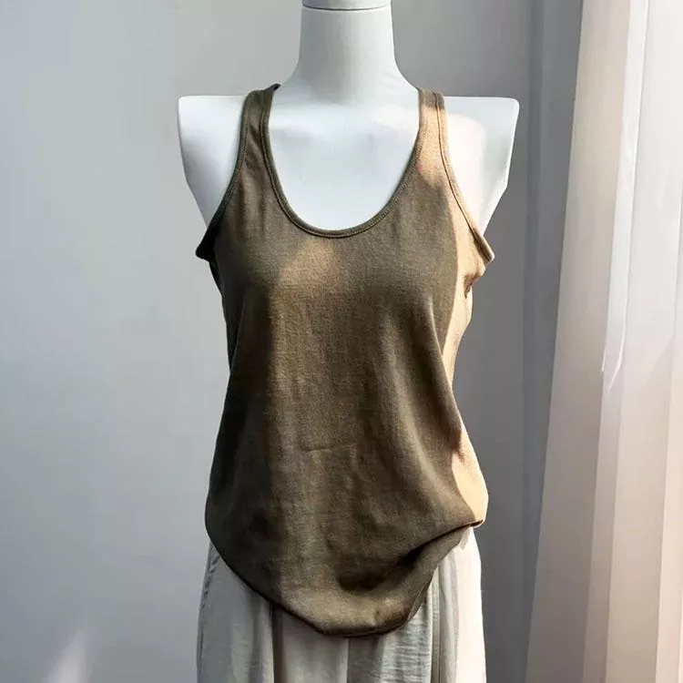 U領高質感吊帶夏季外穿遮副乳打底透氣百搭背心