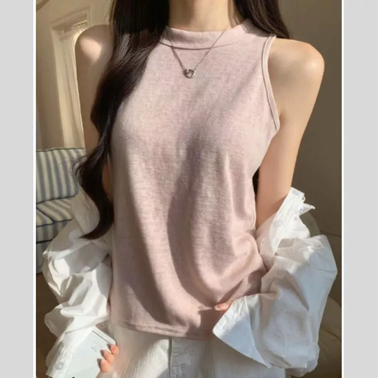 透氣雪花棉薄款吊帶背心遮副乳打底上衣