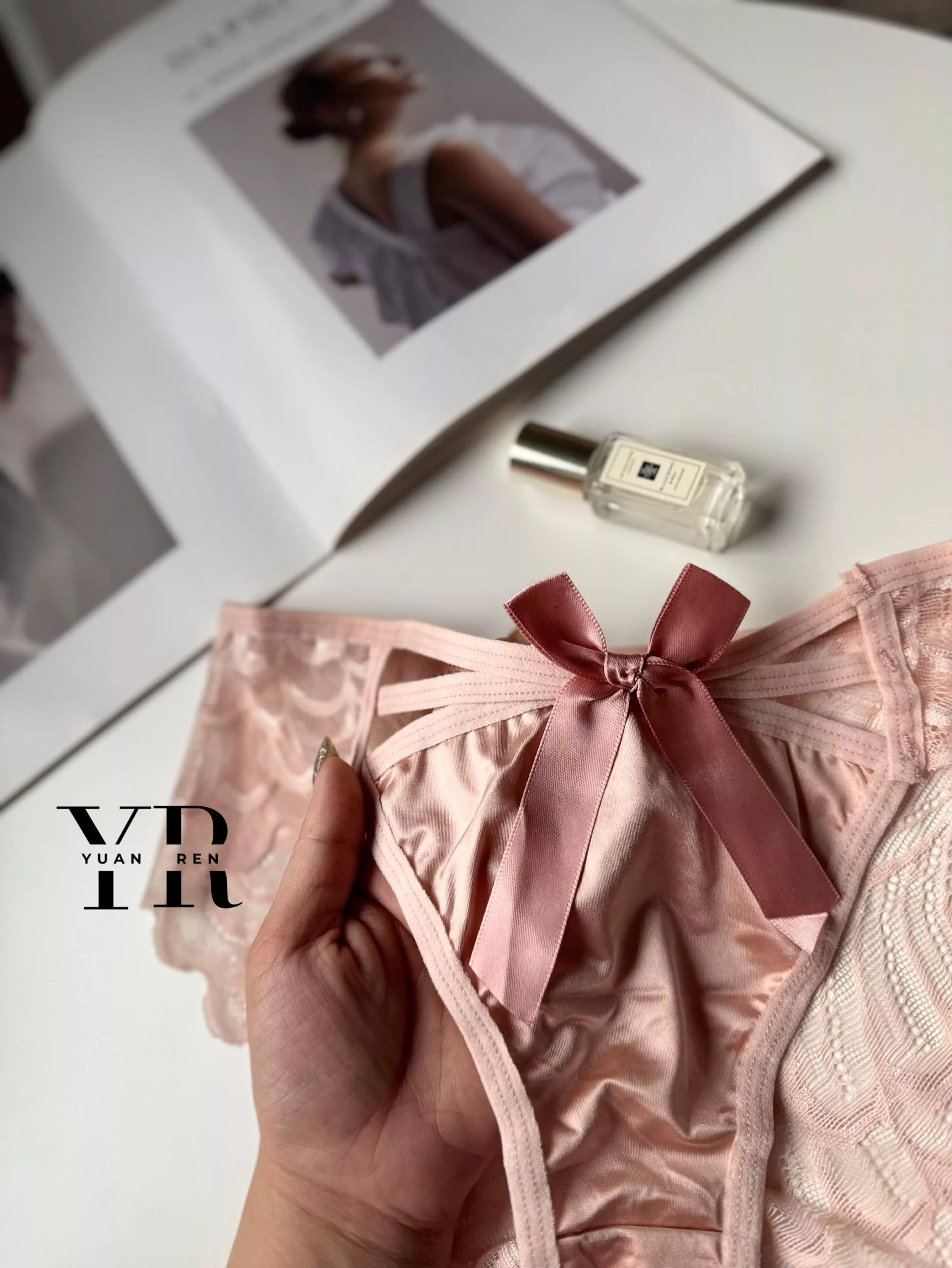 高顏值款!!!天使少女蝴蝶結蕾絲中腰內褲(M-XL)-PT112