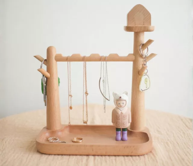 【童心木】小樹屋鑰匙掛架｜玄關收納 / 飾品置物盤 / 入厝禮物推薦