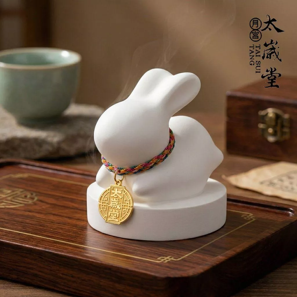 【太歲堂】月兔翻雲 ‧ 靈動擴香石 ｜ 新中式禪意擺飾 ｜ 圓潤無稜角 ‧ 蓄勢躍升 ｜ 居家開運香氛