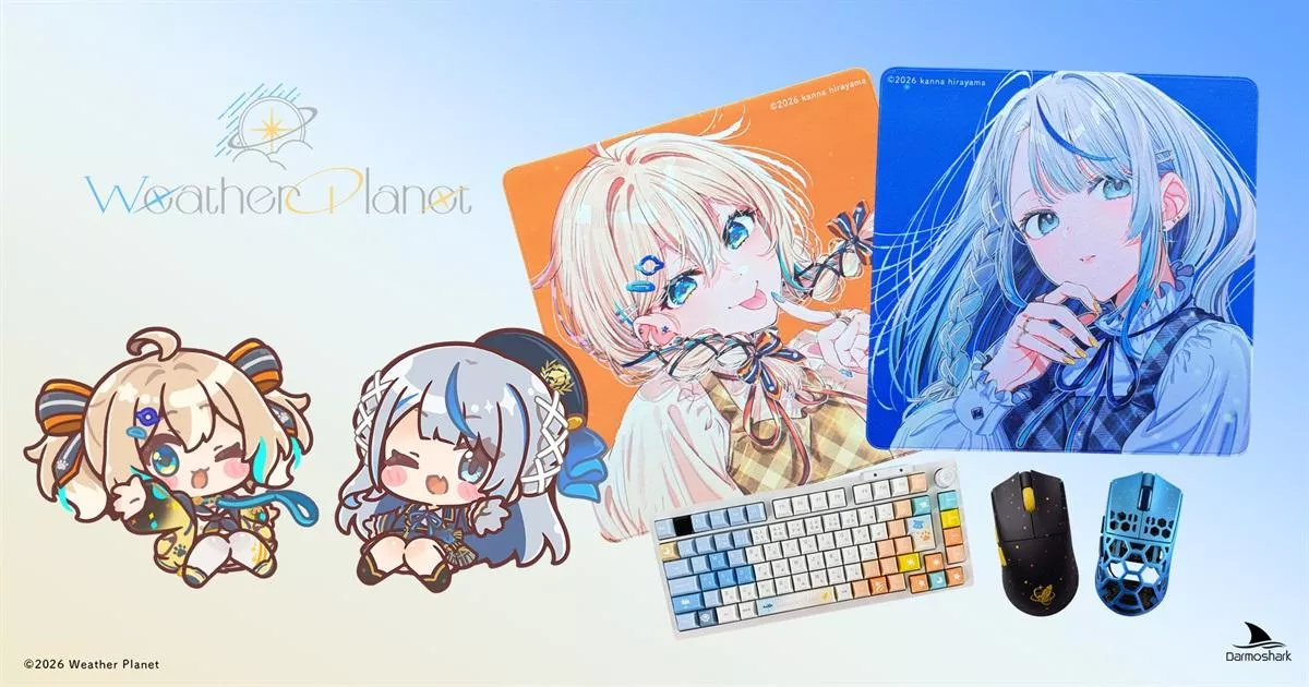 【噗噗屋】日空預購10月 WeatherPlanet Darmoshark 合作鍵盤、滑鼠、滑鼠墊 雨海ルカ 天晴ひなた